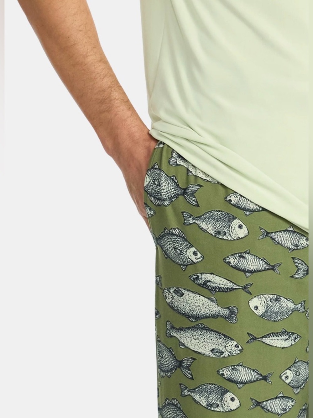 Fox + Badger Men's Short Sleeve Top and Pajama Pants Sleep Set, 2-Piece - Picture 3 of 6